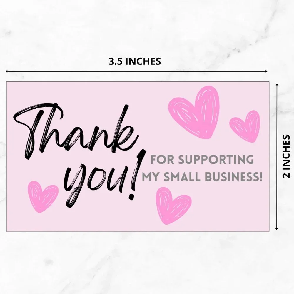 60 Thank You Cards Business Card Insert Card